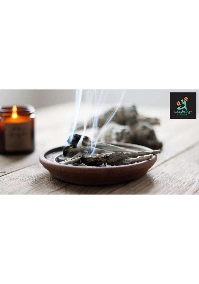 Leanbeing Dried Sage Leaves For Tea (100G) | Smudge Smudging | Energy Reiki | Removes Energy Blocks Herbs Herbal Infusion Tea Pouch&nbsp;&nbsp;(100 G) - Indya