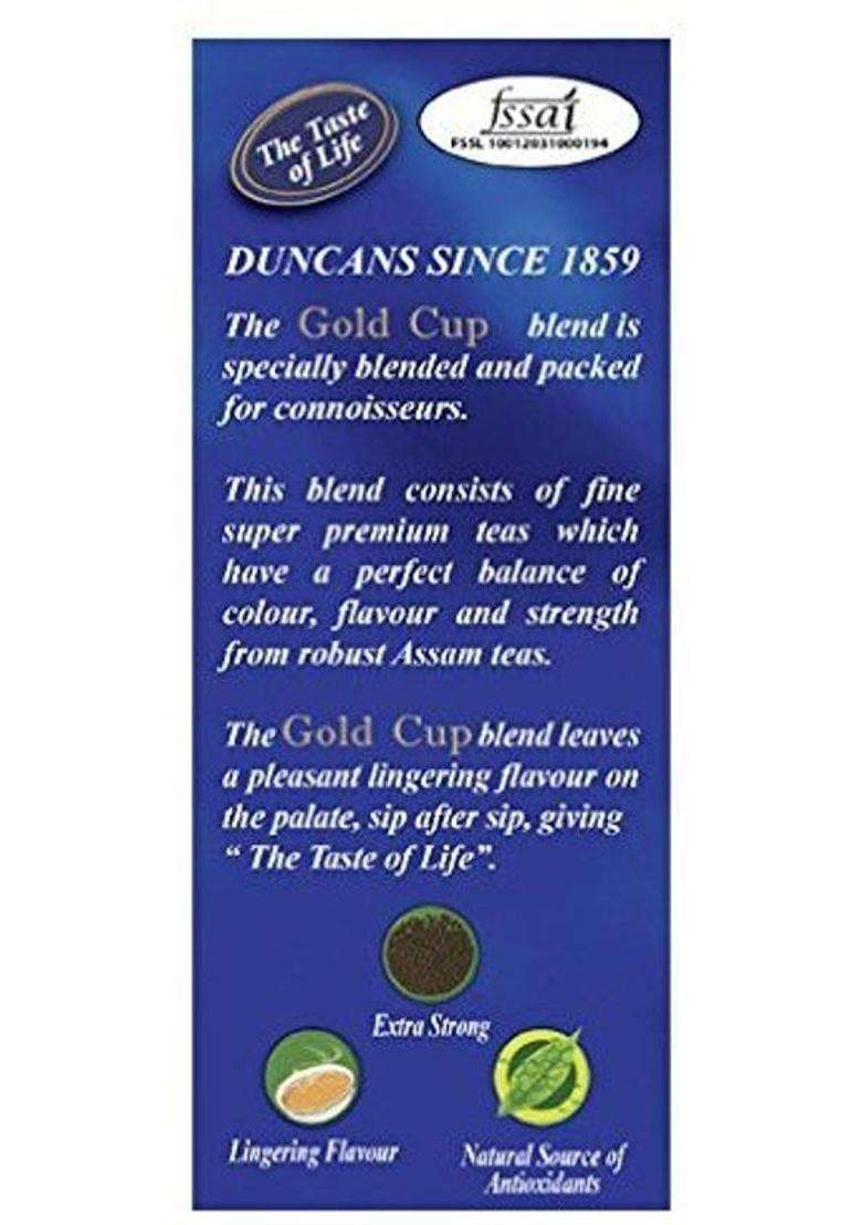 Duncans Gold Cup Ctc Tea -500 Gm Black Tea Tetrapack&nbsp;&nbsp;(0.5 Kg) - Indya