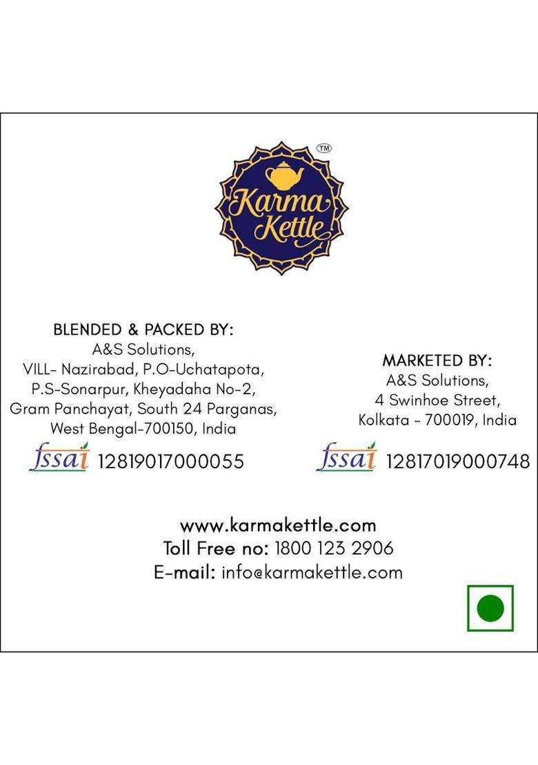Karma Kettle Green Tea Unbleached And Staple-Free 25 Teabags Green Tea Bags Box&nbsp;&nbsp;(25 Bags) - Indya