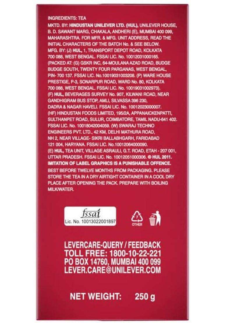Red Label Brooke Bond Natural Care Tea Box&nbsp;&nbsp;(249 G) - Indya