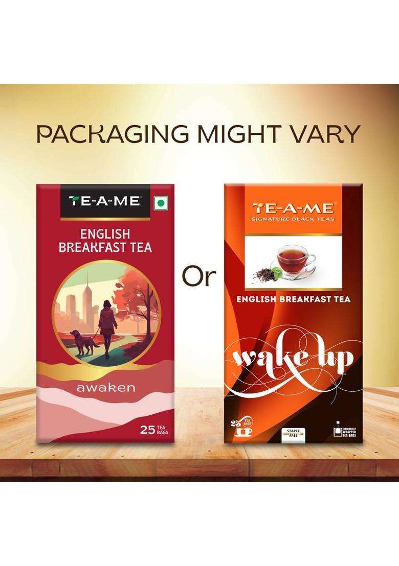 Te-A-Me Black Tea - English Breakfast, 100 Tea Bags | Tea | Tea Bags | Black Tea | Black Tea Bags Box&nbsp;&nbsp;(4 X 25 Bags) - Indya