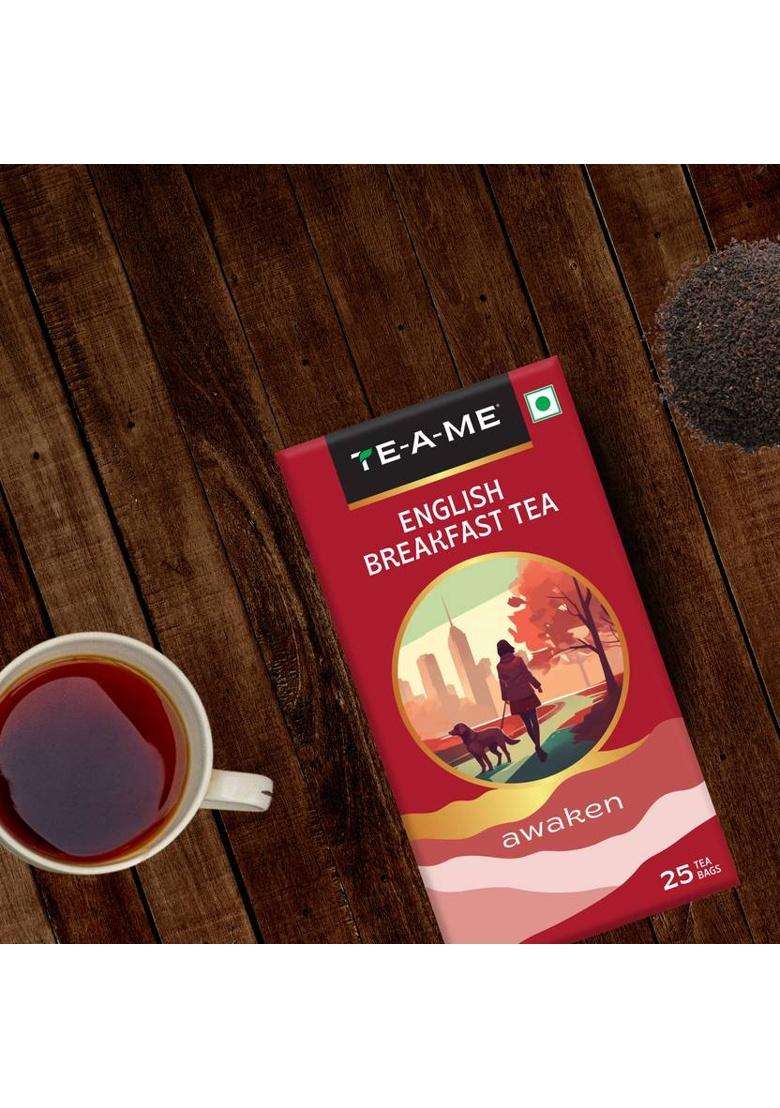 Te-A-Me Black Tea - English Breakfast, 100 Tea Bags | Tea | Tea Bags | Black Tea | Black Tea Bags Box&nbsp;&nbsp;(4 X 25 Bags) - Indya