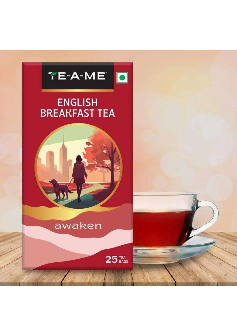 Te-A-Me Black Tea - English Breakfast, 100 Tea Bags | Tea | Tea Bags | Black Tea | Black Tea Bags Box&nbsp;&nbsp;(4 X 25 Bags) - Indya
