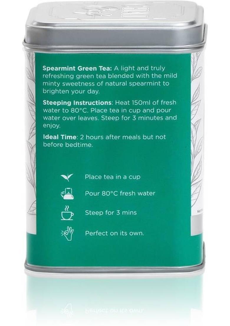 Chai Craft Cooling And Refreshing Spearmint Loose Leaf Green Tea Mint Green Tea Tin (100 G)