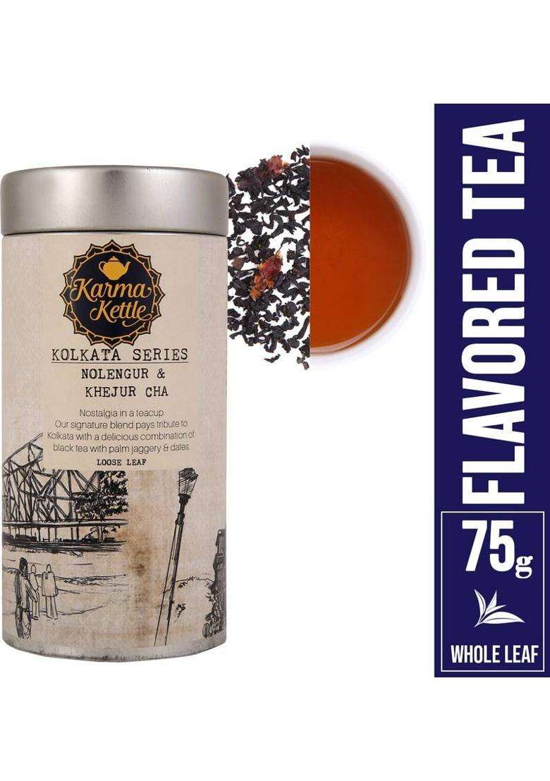 Karma Kettle Nolen Gur & Khejur Cha, Black Tea, 75G Tin Black Tea Tin&nbsp;&nbsp;(75 G) - Indya