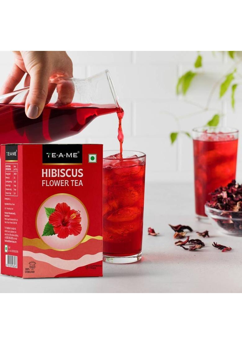 Te-A-Me Hibiscus Tea,50G| 100% Natural Colorant | Herbal Tea -Caffeine Free | Flower Tea Hibiscus Herbal Tea Box (50 G)