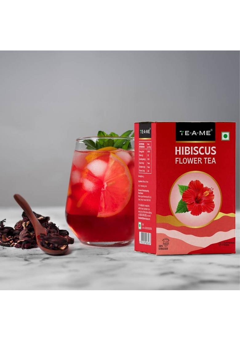 Te-A-Me Hibiscus Tea,50G| 100% Natural Colorant | Herbal Tea -Caffeine Free | Flower Tea Hibiscus Herbal Tea Box (50 G)