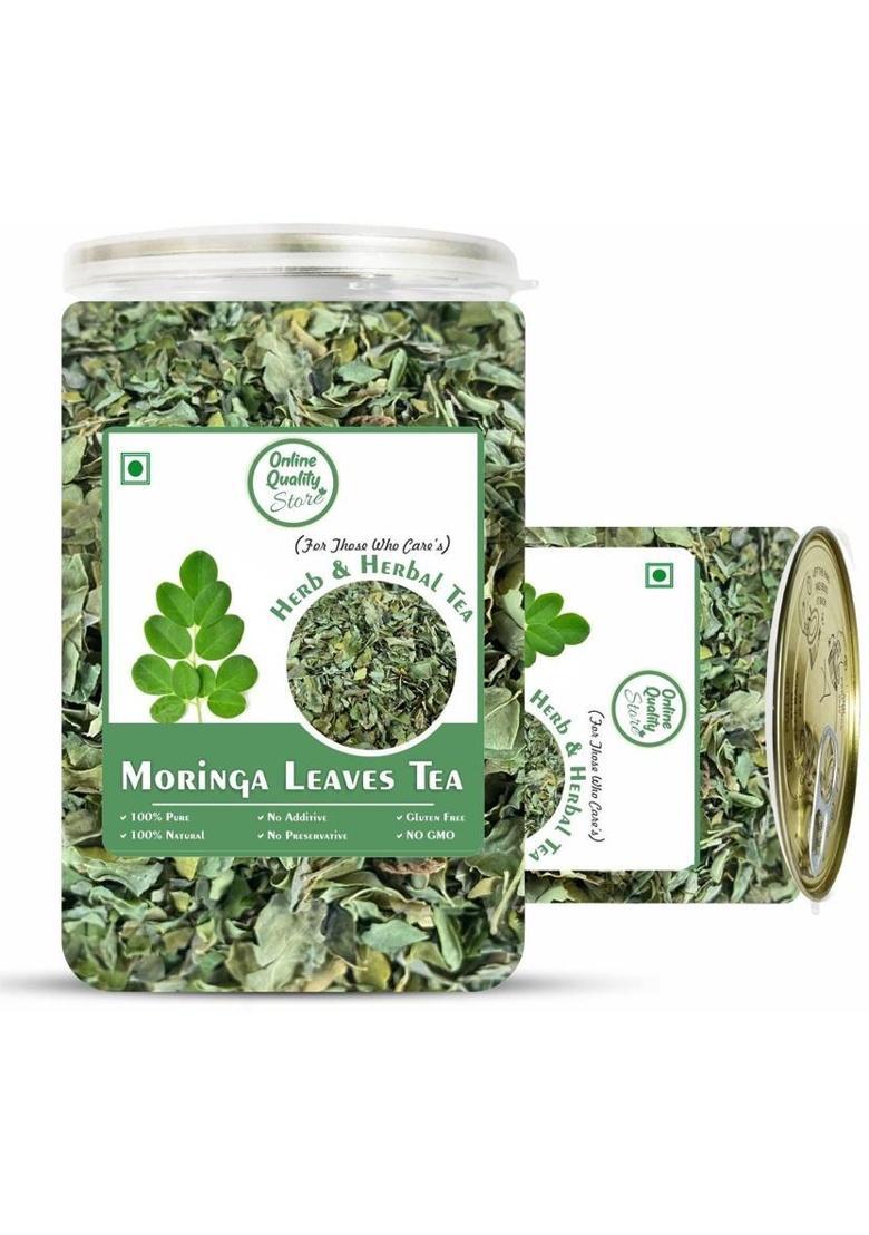 Online Quality Store Moringa Leaves Tea | Moringa Green Tea | Helps In Immunity Booster | Herbal Tea Plastic Bottle (100 G)