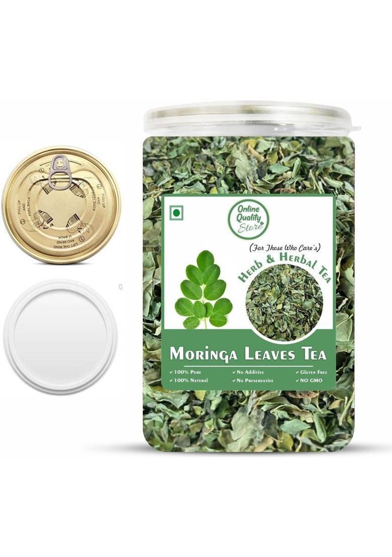 Online Quality Store Moringa Leaves Tea | Moringa Green Tea | Helps In Immunity Booster | Herbal Tea Plastic Bottle (100 G)
