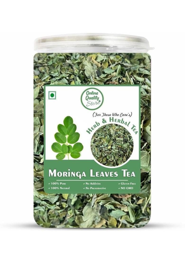 Online Quality Store Moringa Leaves Tea | Moringa Green Tea | Helps In Immunity Booster | Herbal Tea Plastic Bottle (100 G)