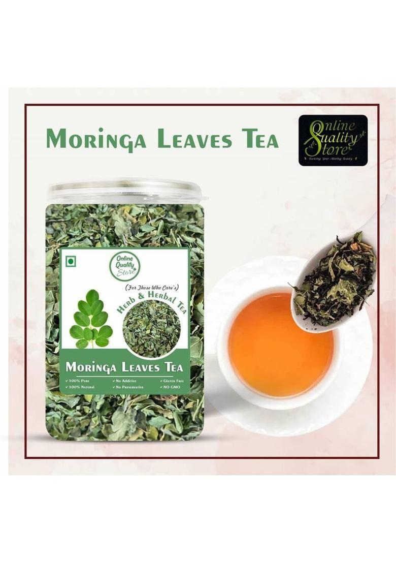 Online Quality Store Moringa Leaves Tea | Moringa Green Tea | Helps In Immunity Booster | Herbal Tea Plastic Bottle (100 G)