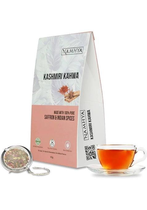 Namhya Foods Kashmiri Kahwa With Pure Saffron Tea Bags Herbal Tea Pouch (100 G)