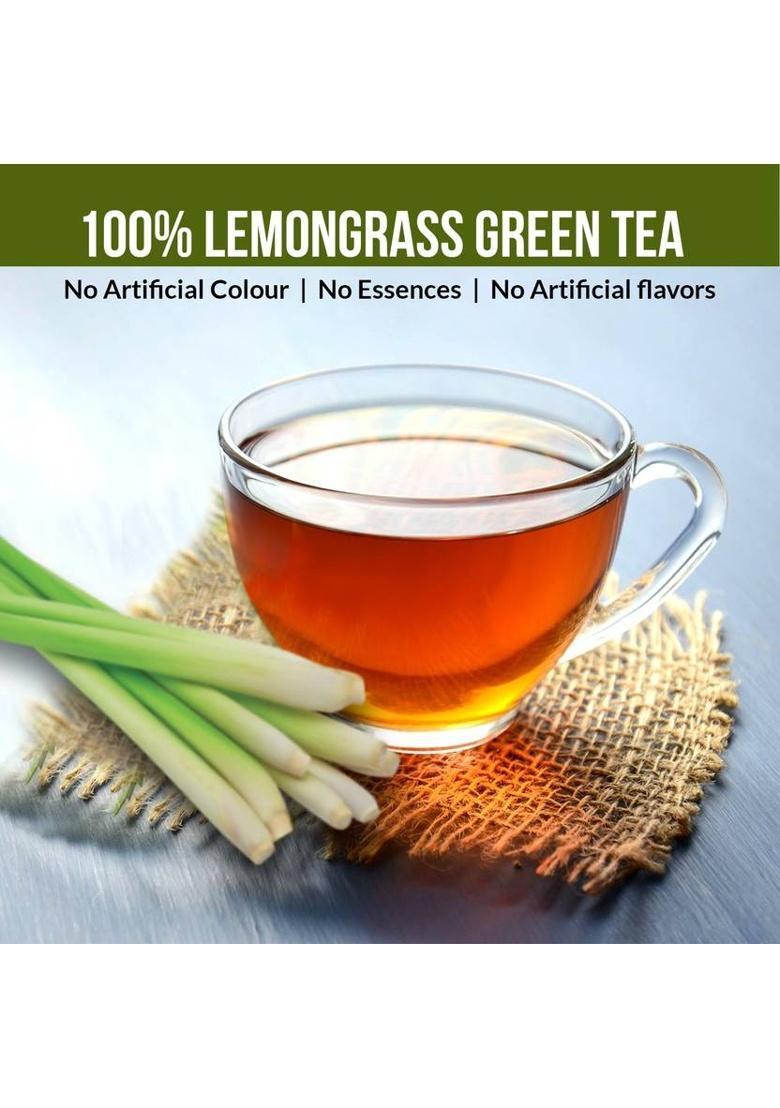 Vanalaya Lemongrass Green Tea For Relieving Anxiety Stress, Lowering Cholesterol Detox Tea Lemon Grass Green Tea Plastic Bottle (50 G)