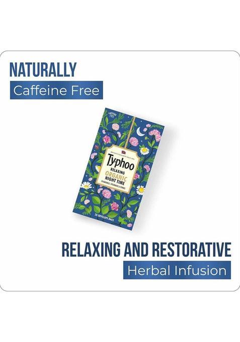 Typhoo Organic Night Time Chamomile Infusion Tea Bags Box&nbsp;&nbsp;(20 G)