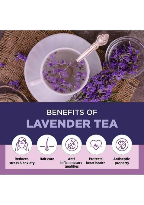 Neutraved Dried Lavender Flowers Buds Herbal Tea Caffeine Free Loose Leaves Soothing Tea Lavender Herbal Tea Pouch (50 G)