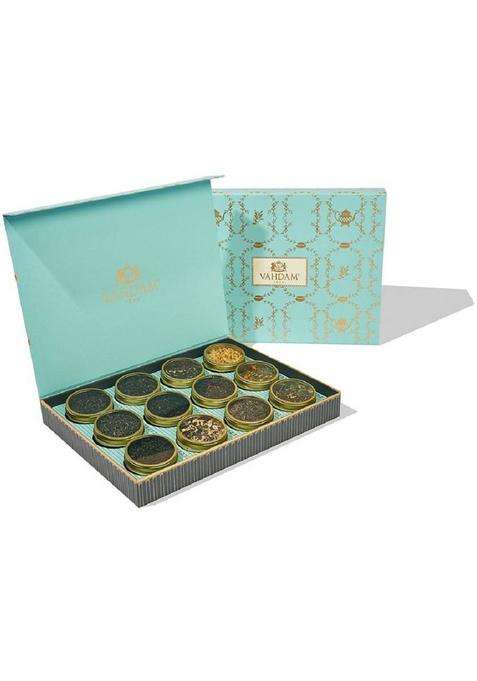 Vahdam Bloom - 12 Assorted Assorted Tea Blend Festive Gift Box&nbsp;&nbsp;(250 G)