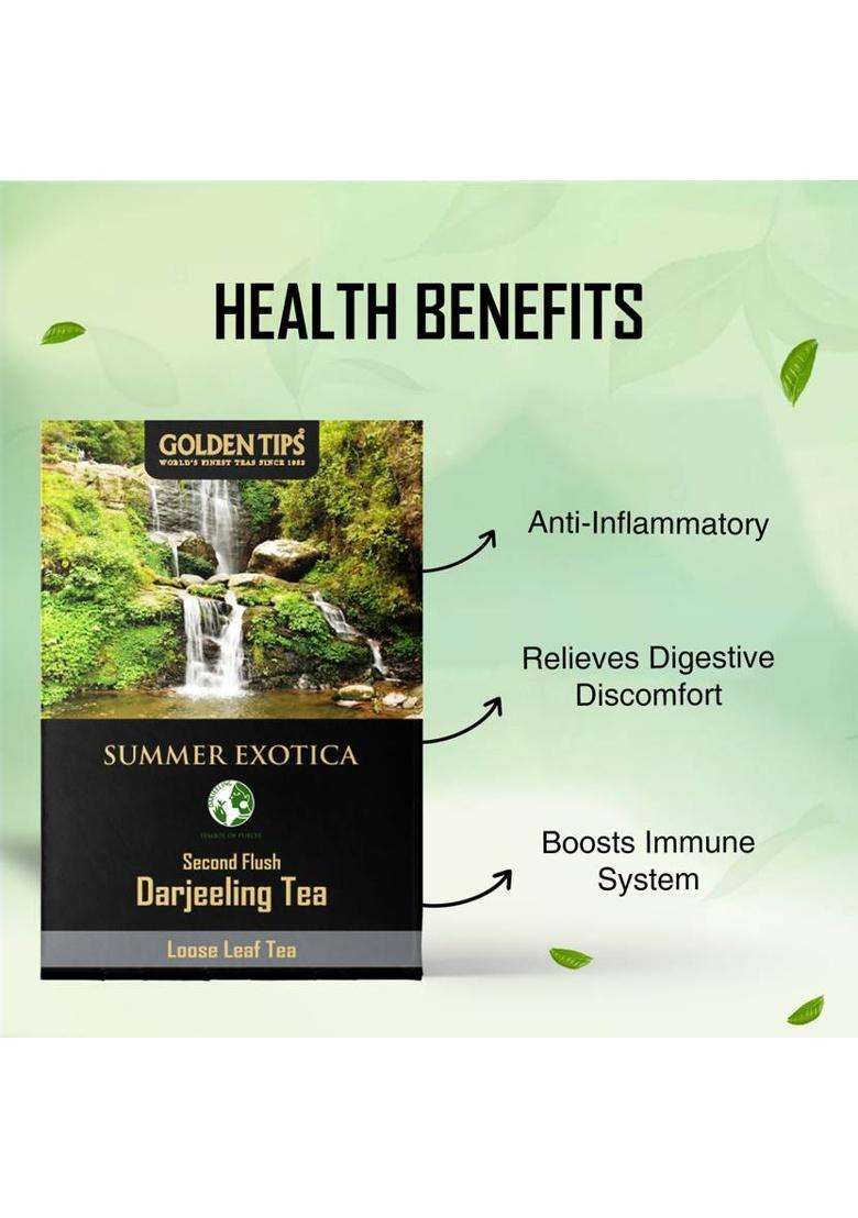 Golden Tips Summer Exotica Second Flush Darjeeling Black Tea Box&nbsp;&nbsp;(100 G) - Indya