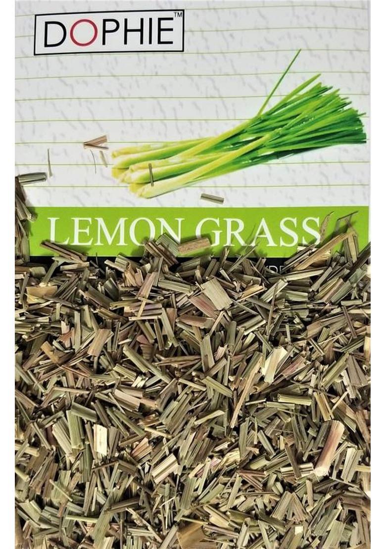 Dophie Lemongrass Cut, Dried Herb 200Gm [Pack -1] Lemongrass Fine Cut & Sifted Perfect For Herbal Tea, Soups, Salads, Marinades Etc Lemon Grass Herbal Tea Pouch (200 G)