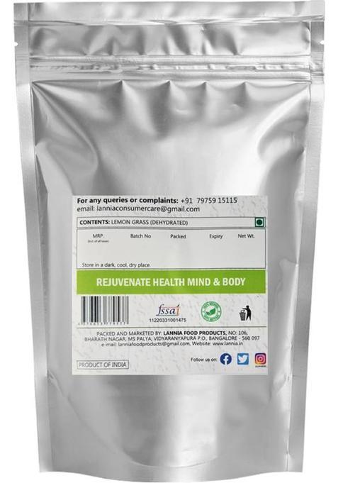 Dophie Lemongrass Cut, Dried Herb 200Gm [Pack -1] Lemongrass Fine Cut & Sifted Perfect For Herbal Tea, Soups, Salads, Marinades Etc Lemon Grass Herbal Tea Pouch (200 G)