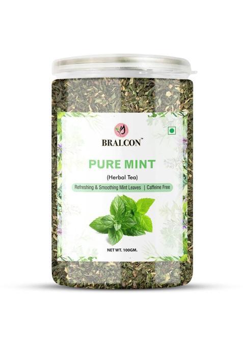 Bralcon Organic Mint Tea- 100G| Spearmint Tea| Spearmint Green Tea| 100 % Pure & Natural Mint Herbal Tea Plastic Bottle&nbsp;&nbsp;(100 G)
