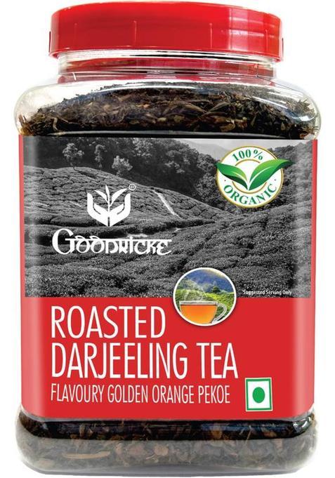Goodricke Roasted Organic Darjeeling | 100% Organic Whole Leaf Plain, Unflavoured Black Tea Mason Jar&nbsp;&nbsp;(250 G)