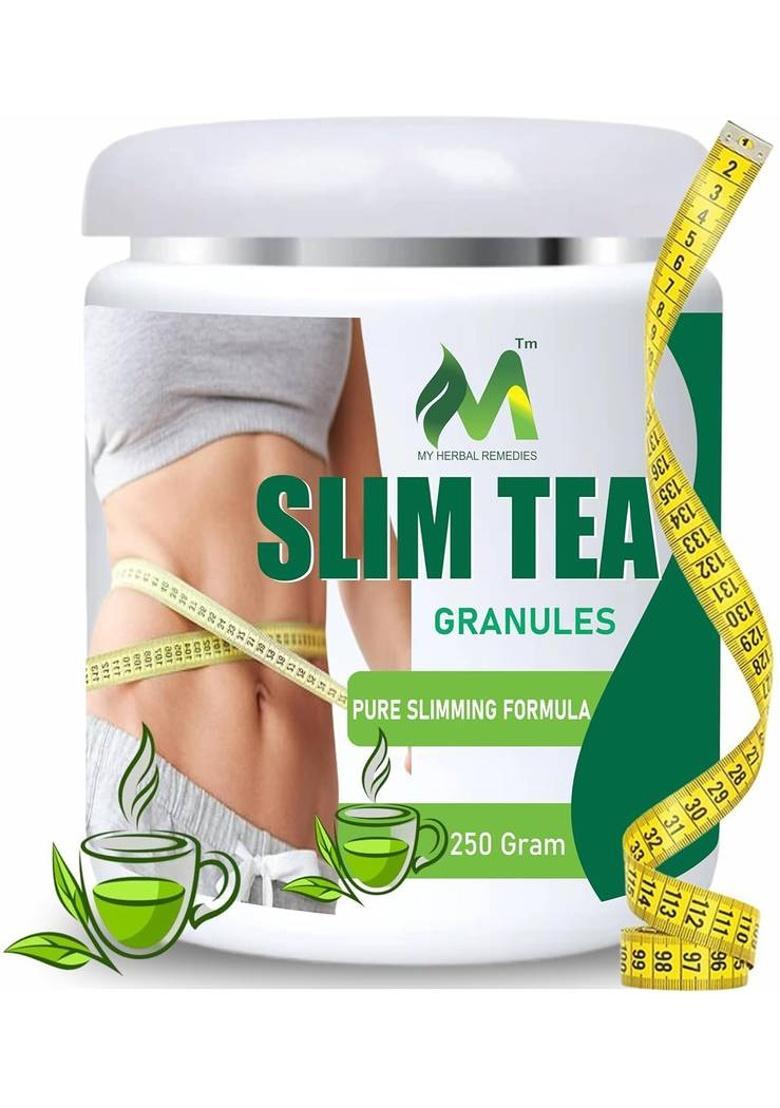 My Herbal Remedies Slim Tea Granuals Tasty Herbal Tea Helps In Weigh Loss 250 Grams Tulsi Herbal Tea Box (250 G)