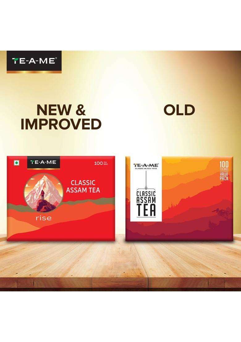 Te-A-Me Classic Assam Black Tea, 2G Of Premium Assam Tea In Each Unflavoured Black Tea Bags Box&nbsp;&nbsp;(100 Bags) - Indya
