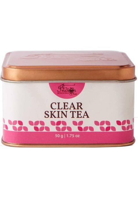 The Indian Chai Clear Skin Tea 50G With Rose, Chamomile, Lavender Sage For Skin Glow, Natural Beauty Enhancer Herbal Tea Rose Herbal Tea Tin (50 G)