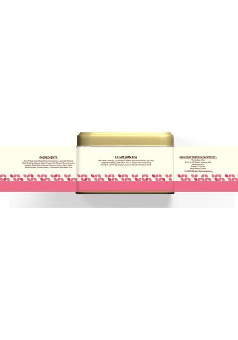 The Indian Chai Clear Skin Tea 50G With Rose, Chamomile, Lavender Sage For Skin Glow, Natural Beauty Enhancer Herbal Tea Rose Herbal Tea Tin (50 G)