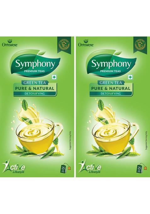 Goodricke Symphony Pure Natural Green Tea, 25 Tea Bags (Pack Of 2) |Increases Metabolism Green Tea Bags Box&nbsp;&nbsp;(2 X 25 Bags)