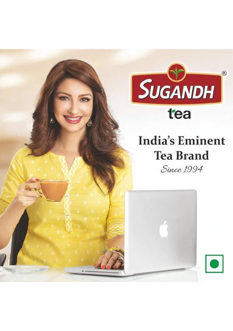 Sugandh Tea Reserve Assam Tea (High Grown Ctc Tea With Added Whole Leaf) Unflavoured Black Tea Pouch (2 X 200 G)