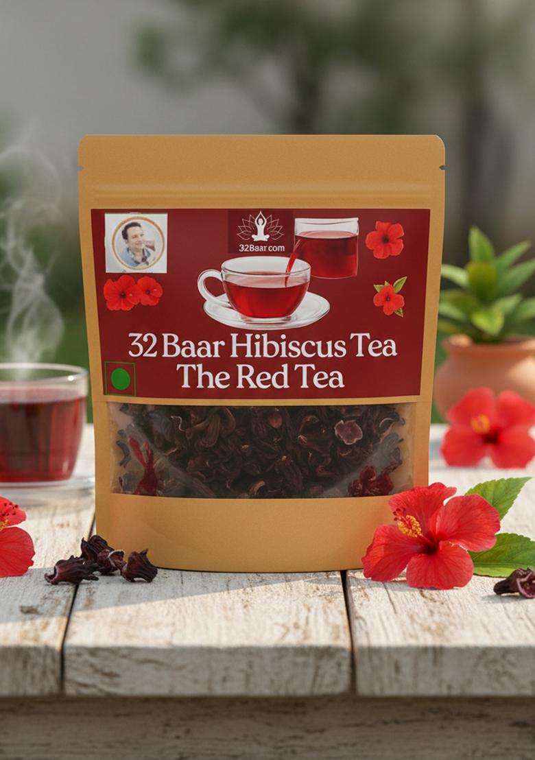 32 Baar Hibiscus Tea The Red Tea Green Tea Pouch&nbsp;&nbsp;(0.05 G) - Indya
