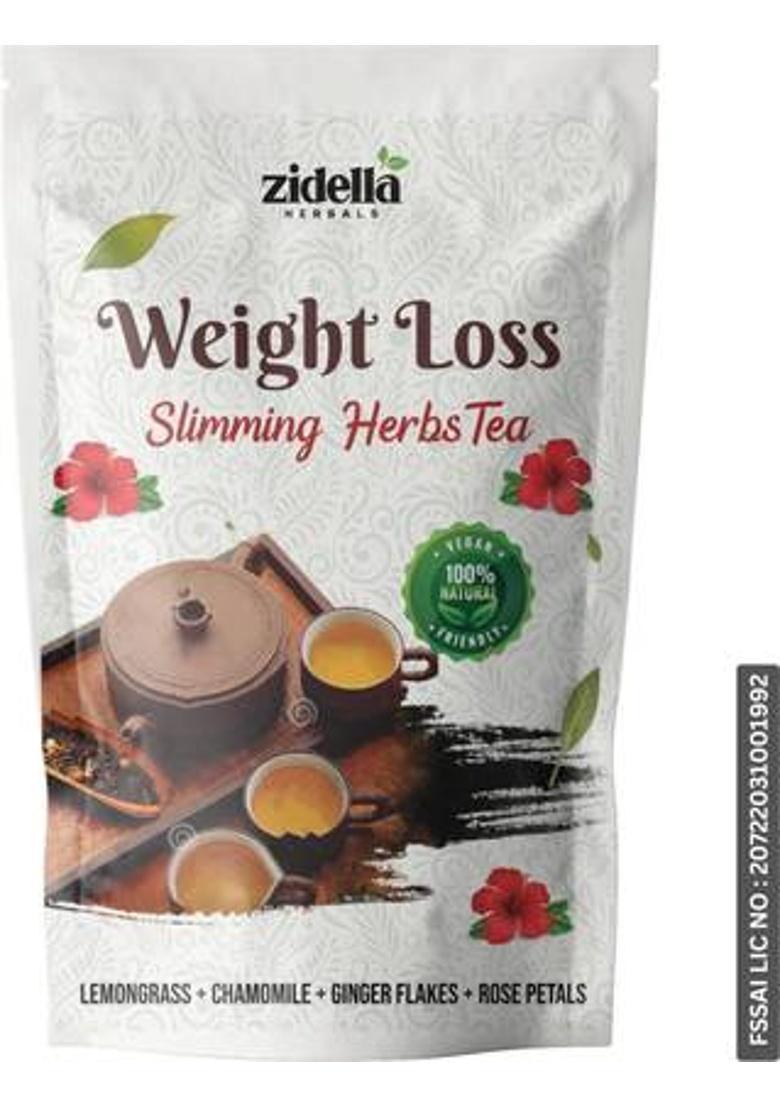 Zidella Herbals Weight Loss Green Tea- Lemon Grass Tea- Detox Tea, Slimmig Tea Lemon Herbal Tea Pouch (50 G)