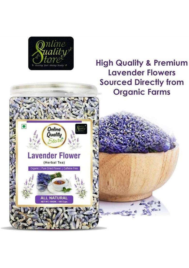 Online Quality Store Combo Pack Of Chamomile Flower Tea(100G) + Lavender Tea (100G)| Herbal Tea Plastic Bottle (2 X 100 G)