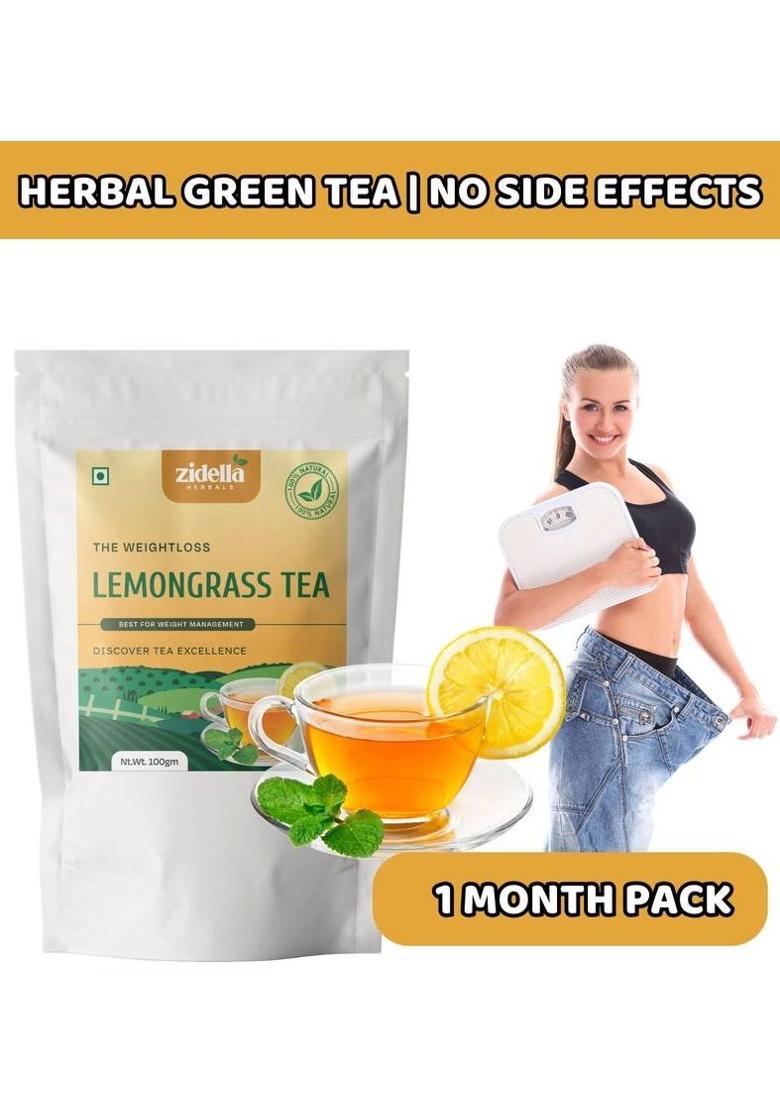 Nutrio Weight Loss Green Tea- Lemon Grass Tea- Detox Tea, Slimmig Tea Lemon Grass Herbal Tea Pouch (100 G)