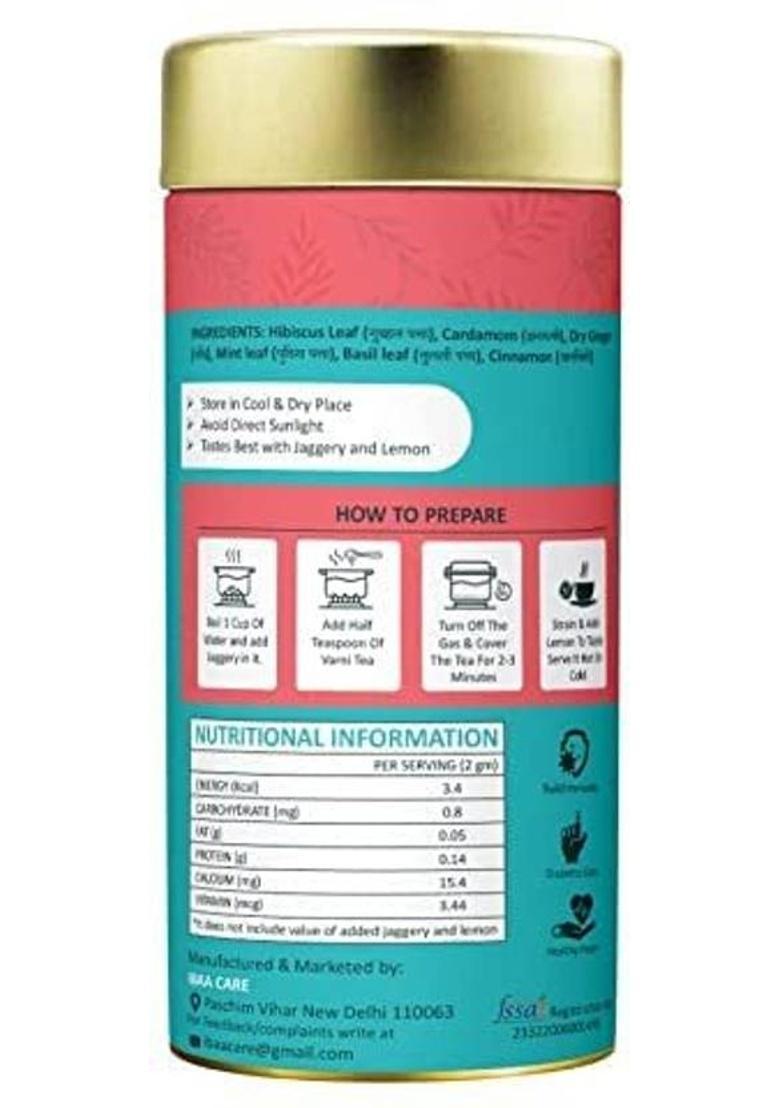 Varni Hunza Natural Herbal Tea|Healthy Tea|Builds Immunity|An Energetic Drink Cardamom, Hibiscus, Herbs, Spices Herbal Tea Tin (100 G)
