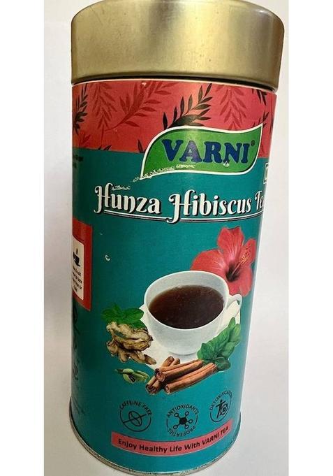Varni Hunza Natural Herbal Tea|Healthy Tea|Builds Immunity|An Energetic Drink Cardamom, Hibiscus, Herbs, Spices Herbal Tea Tin (100 G)