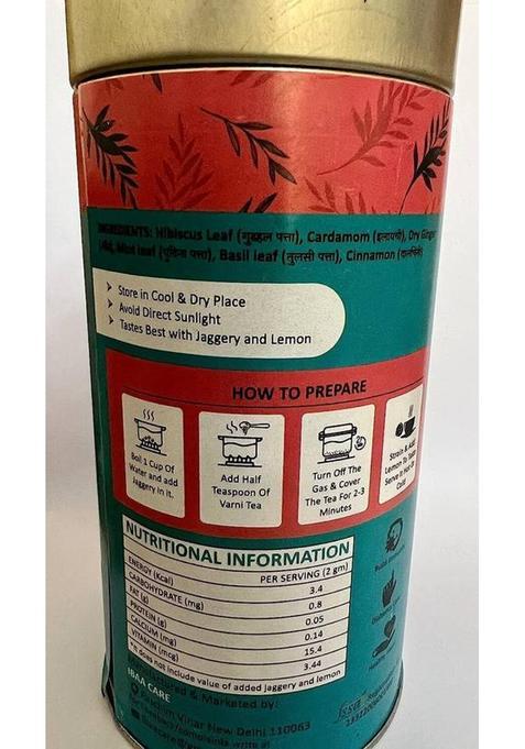 Varni Hunza Natural Herbal Tea|Healthy Tea|Builds Immunity|An Energetic Drink Cardamom, Hibiscus, Herbs, Spices Herbal Tea Tin (100 G)