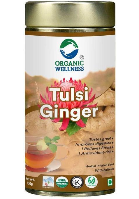 Organic Wellness Ow'Real Tulsi Ginger Ginger Herbal Infusion Tea Tin&nbsp;&nbsp;(100 G)