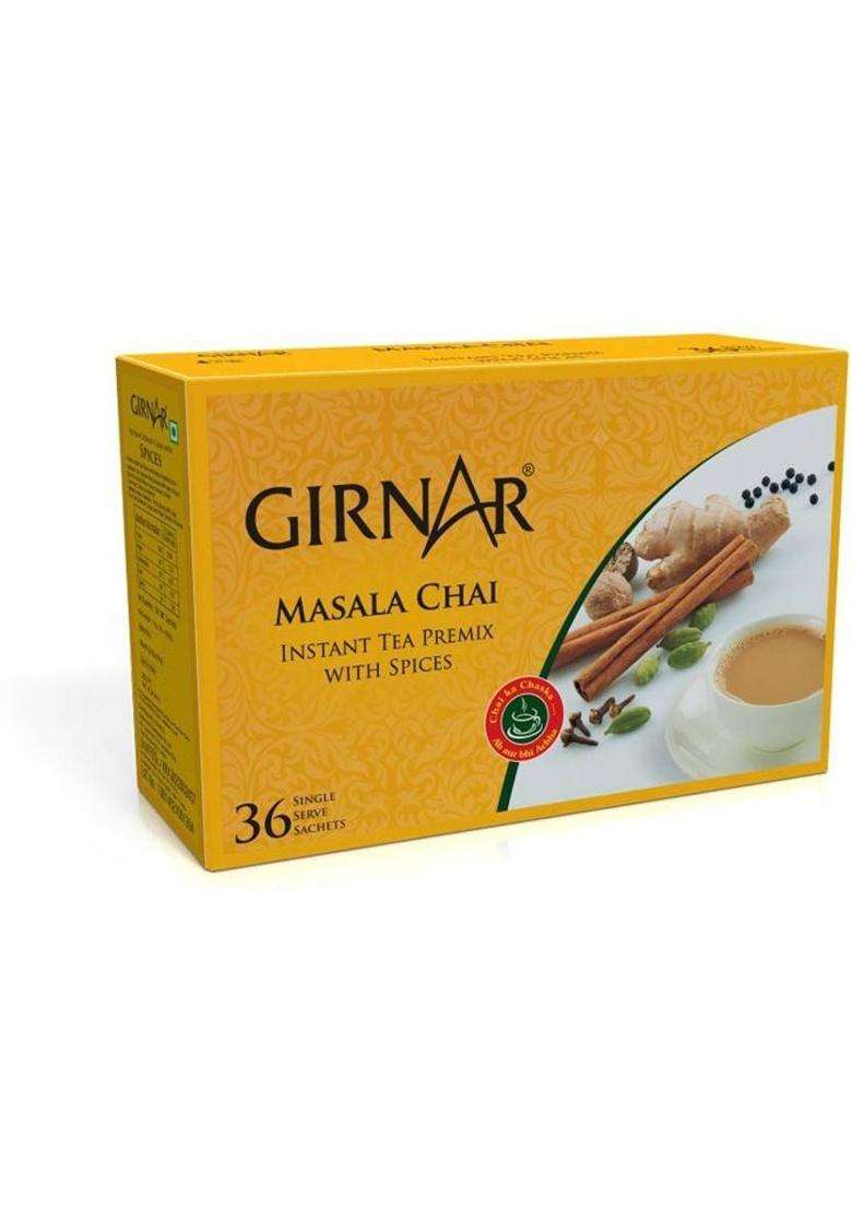 Girnar Instant Premix With Masala (36 Sachets) Masala Tea Bags Box&nbsp;&nbsp;(504 G) - Indya