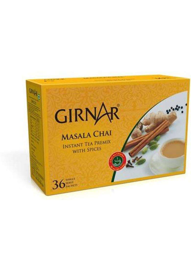 Girnar Instant Premix With Masala (36 Sachets) Masala Tea Bags Box&nbsp;&nbsp;(504 G) - Indya