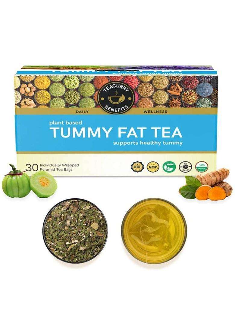 Teacurry Tummy Fat Tea -Support Lose Weight, Belly Naturally- For Men And Women Assorted Herbal Tea Bags Box&nbsp;&nbsp;(30 Bags) - Indya