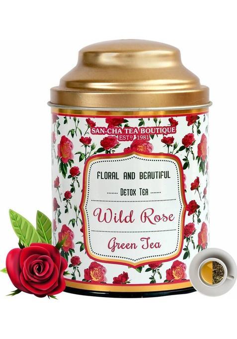 Sancha Wild Rose Green Tea|100G Loose Leaf Tea| Immunity Boosting Tea| Slim Detox Rose Green Tea Tin&nbsp;&nbsp;(100 G)