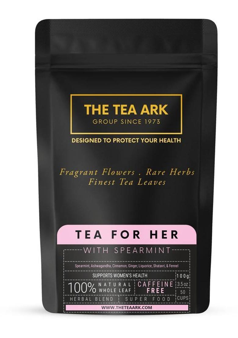 The Tea Ark Organic Spearmint Herbal Tea For Women,Hormonal Balance,Pcos Pcod &Unwanted Hair Mint Herbal Tea Pouch (100 G)