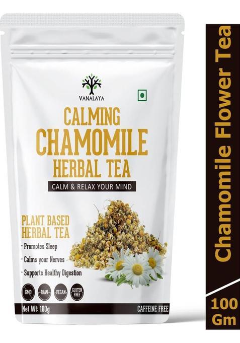 Vanalaya Chamomile Herbal Tea Made From Whole Dried Chamomile Flowers For Stress Relief And Good Sleep Chamomile Herbal Tea Pouch&nbsp;&nbsp;(100 G)