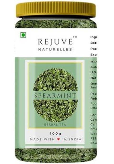 Rejuve Naturelles Premium Spearmint Tea 100G | Freshly Packed Herbal Tea For Pcos,Pcod Herbal Tea Plastic Bottle (100 G)