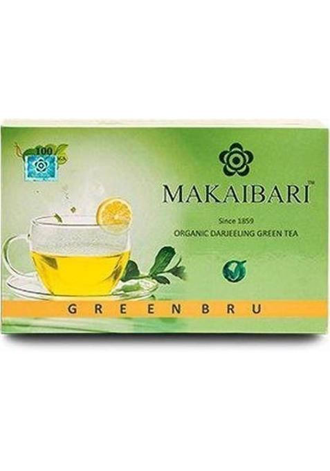 Makaibari Green Bru Darjeeling Green Tea Bags - 100Pcs Green Tea Bags Box&nbsp;&nbsp;(200 G)