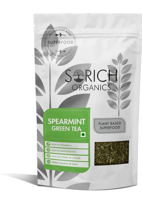 Sorich Organics Spearmint Green Tea For Pcos Weight Loss Boosts Immunity Green Tea Pouch&nbsp;&nbsp;(50 G)