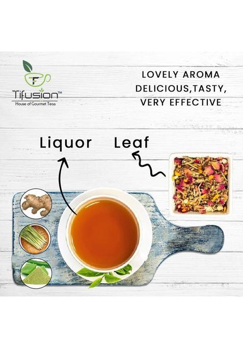 Tifusion Glowing Skin Tea For Healthy Hair & Glowing Skin | For Antiageing, Wrinkles Rose Herbal Tea Tin (2 X 100 G)