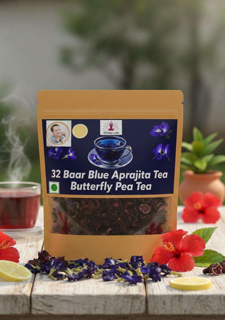 32 Baar Blue Aprajita Tea Butterfly Pea Tea Green Tea Pouch&nbsp;&nbsp;(0.05 G) - Indya